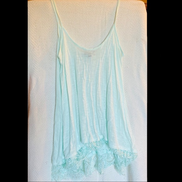Freshman, small, sea foam green flowy tank top - Picture 1 of 5